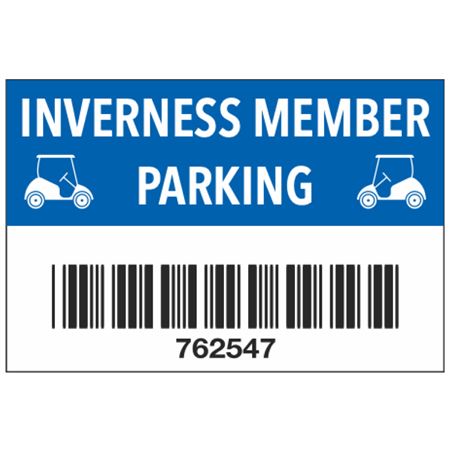 Barcoded Code 128 Parking Permits 2 x 3